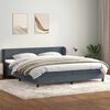 vidaXL Sommier &agrave; lattes de lit et matelas gris fonc&eacute; 180x210cm velours