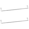 vidaXL Tringles &agrave; rideau 2 pcs blanc et argent&eacute; 60-105 cm aluminium