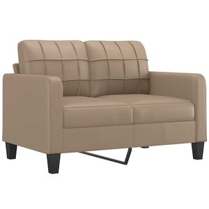 vidaXL Canap&eacute; &agrave; 2 places Cappuccino 120 cm Similicuir