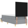 vidaXL Lit &agrave; ressorts avec matelas Gris clair 80 x 200 cm tissu