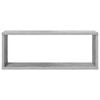 vidaXL &Eacute;tag&egrave;res murales cube 4 pcs Gris b&eacute;ton Bois d&rsquo;ing&eacute;nierie