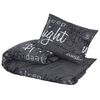 vidaXL Ensemble de housse de couette Noir 260x220 cm Coton