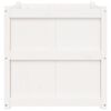 vidaXL Jardinière blanc 70x70x70 cm bois de pin massif