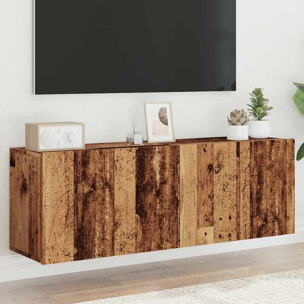 vidaXL Meubles TV muraux 2 pcs vieux bois 60x30x41 cm