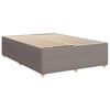vidaXL Sommier &agrave; lattes de lit avec matelas Taupe 160x200 cm Tissu