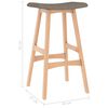 vidaXL Tabourets de bar lot de 2 taupe tissu