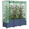 vidaXL Jardini&egrave;re sur&eacute;lev&eacute;e avec housse aspect rotin 120x40x138 cm