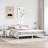 vidaXL Cadre de lit sans matelas blanc 200x200 cm bois massif de pin