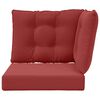 vidaXL Coussin de canap&eacute; d'ext&eacute;rieur 3 pcs Bordeaux Polyester