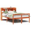 vidaXL Lit biblioth&egrave;que sans matelas cire marron 150x200 cm pin massif