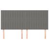 vidaXL T&ecirc;te de lit Gris fonc&eacute; 160x5x118/128 cm Tissu