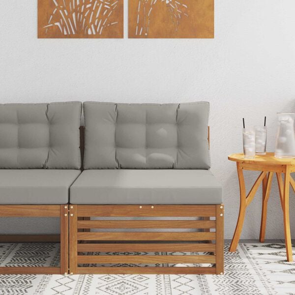 vidaXL Canap&eacute; du milieu ext&eacute;rieur Bois d'Acacia Massif Naturel