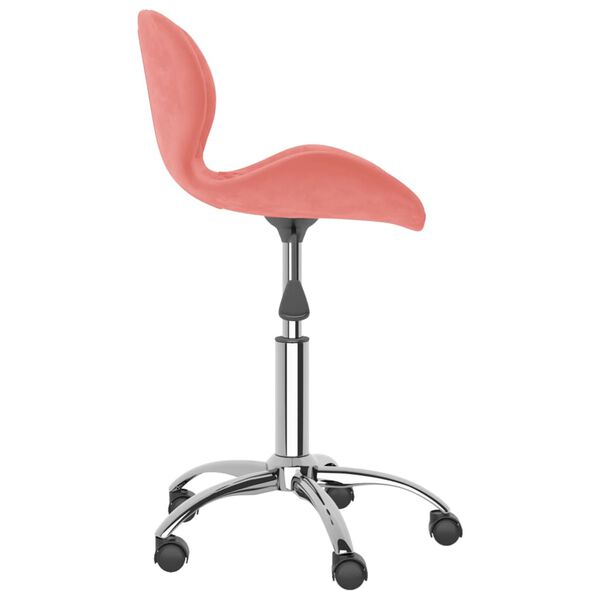 vidaXL Chaise pivotante de salle &agrave; manger Rose Velours