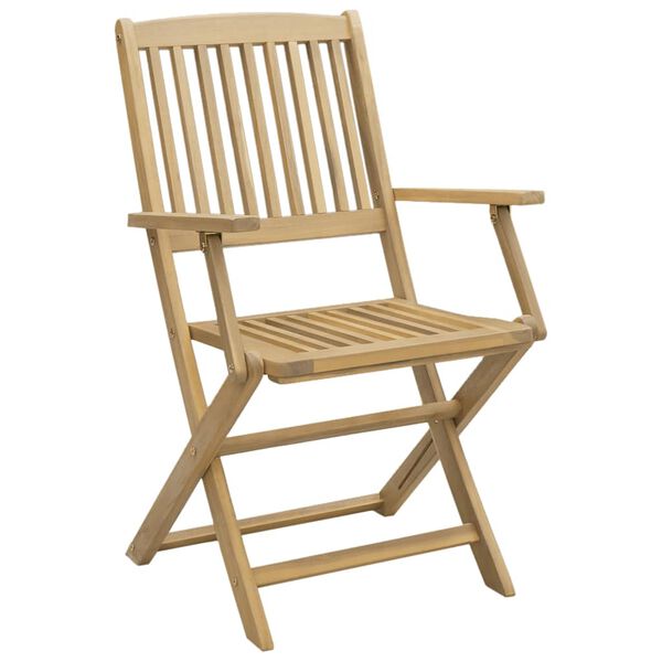 vidaXL Chaises de jardin pliantes lot de 8 54,5x58x90 cm bois d'acacia
