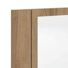 vidaXL Armoire de salle de bain miroir LED ch&ecirc;ne artisanal 40x12x45 cm
