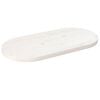 vidaXL Dessus de table blanc 60x30x2,5 cm bois de pin massif ovale