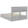 vidaXL Lit de Rangement Gris Sonoma 160 x 200 cm Bois d'ing&eacute;nierie