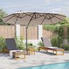 vidaXL Parasol cantilever de jardin Taupe 372 x 198 x 243 cm