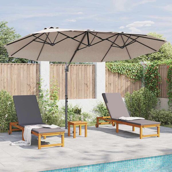 vidaXL Parasol cantilever de jardin Taupe 372 x 198 x 243 cm