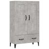 vidaXL Buffet haut Gris b&eacute;ton 70x31x115 cm Bois d'ing&eacute;nierie