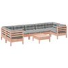 vidaXL Salon de jardin 8 pcs avec coussins sapin douglas solide