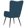vidaXL Chaise de relaxation Bleu Velours