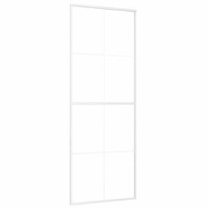 vidaXL Porte coulissante Verre ESG et aluminium 76x205 cm Blanc