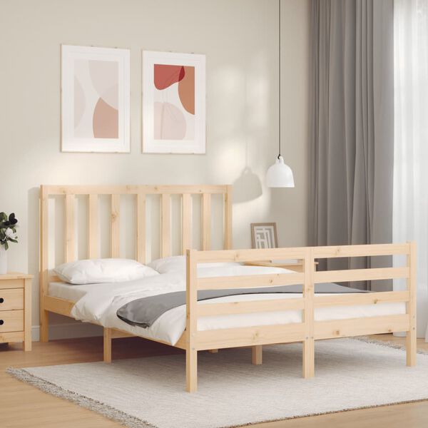 vidaXL Cadre de lit sans matelas 140x200 cm bois massif de pin