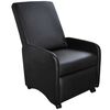 vidaXL Fauteuil pliable noir similicuir