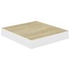 vidaXL &Eacute;tag&egrave;res murales 2 pcs Ch&ecirc;ne et blanc 23x23,5x3,8 cm MDF