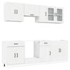 vidaXL Ensemble d'armoires cuisine 8pcs Kalmar blanc bois d'ing&eacute;nierie