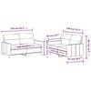 vidaXL Ensemble de canap&eacute;s 2 pcs avec coussins Taupe Tissu