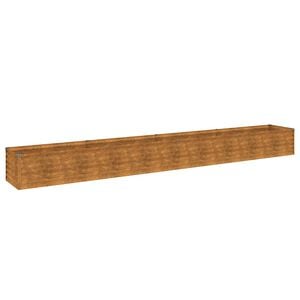 vidaXL Jardini&egrave;re sur&eacute;lev&eacute;e 386 x 50 x 36 cm Acier Corten