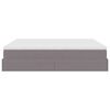 VidaXL Cadre de lit ottoman avec matelas gris 160x200 cm similicuir