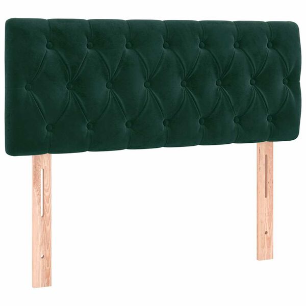 vidaXL T&ecirc;te de lit Vert fonc&eacute; 100x7x78/88 cm Velours