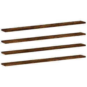 vidaXL &Eacute;tag&egrave;res murales 4pcs ch&ecirc;ne fum&eacute; 100x10x1,5cm bois d'ing&eacute;nierie
