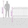 vidaXL Cl&ocirc;ture &agrave; Pointe Noir 200 x 150 cm Acier enduit de poudre