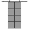 vidaXL Porte coulissante avec kit de quincaillerie noir 102,5x205 cm