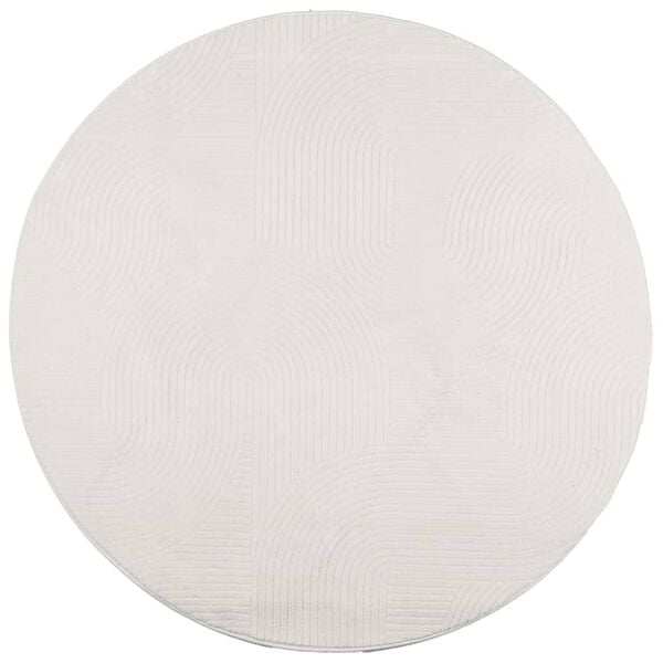 vidaXL Tapis IZA poils courts style scandinave cr&egrave;me &Oslash; 80 cm
