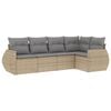 vidaXL Salon de jardin avec coussins 5 pcs beige r&eacute;sine tress&eacute;e