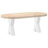 vidaXL Pieds de table basse en forme de X, 2 pi&egrave;ces, blanc, 38 x (42-43) cm, acier