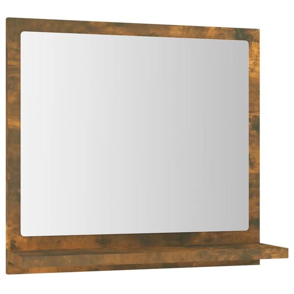 vidaXL Miroir de bain Chêne fumé 40x10,5x37 cm Bois d'ingénierie