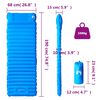 vidaXL Matelas de camping autogonflant avec oreiller 1 personne bleu