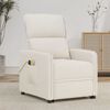 vidaXL Fauteuil de massage Beige Tissu microfibre