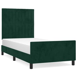 vidaXL Cadre de lit sans matelas vert fonc&eacute; 80x200 cm velours