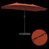 vidaXL Parasol de jardin Terre cuite 385 x 209 x 244 cm Polyester