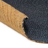 vidaXL Tapis tress&eacute; r&eacute;versible Bleu marine et naturel 120 cm Jute Rond