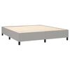 vidaXL Sommier &agrave; lattes de lit avec matelas Gris clair 160x200cm Tissu
