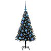 vidaXL Sapin de No&euml;l avec 150 LED avec support Noir 120 cm PVC