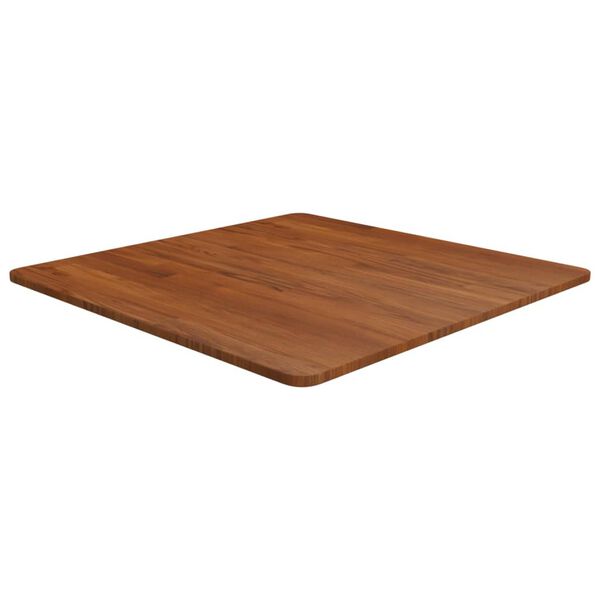 vidaXL Dessus de table carr&eacute; Marron fonc&eacute;70x70x1,5cm Bois ch&ecirc;ne trait&eacute;